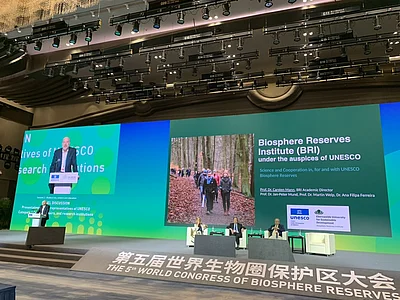 Ein Mensch auf einer Bühne