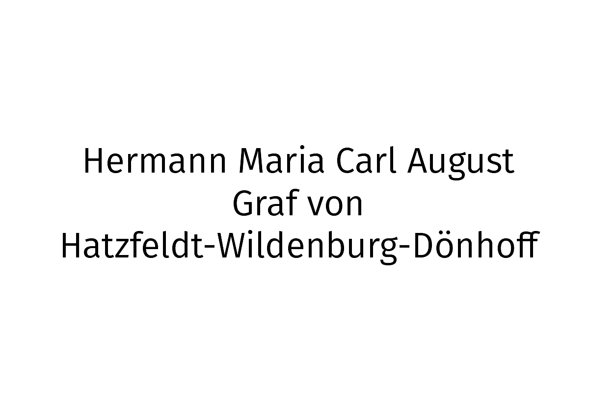 Graf Hatzfeldt