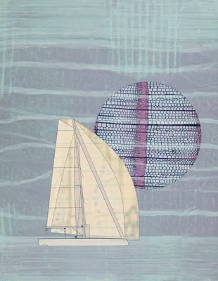 Ein Boot mit einer Vergrößerung von einer Mikroskopieaufnahme