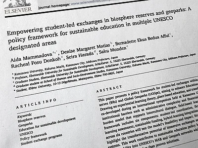 Neue internationale Publikation: „Studierendengetragene Austauschprogramme in Biosphärenreservaten und Geoparks stärken: Ein politischer Rahmen für nachhaltige Bildung in mehreren UNESCO-ausgewiesenen Gebieten“