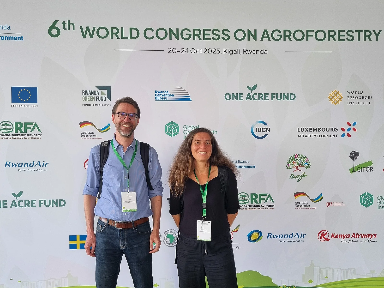 Prof. Dr. Tobias Cremer und Kirsten Meuer auf dem 6. World Kongress on Agroforestry