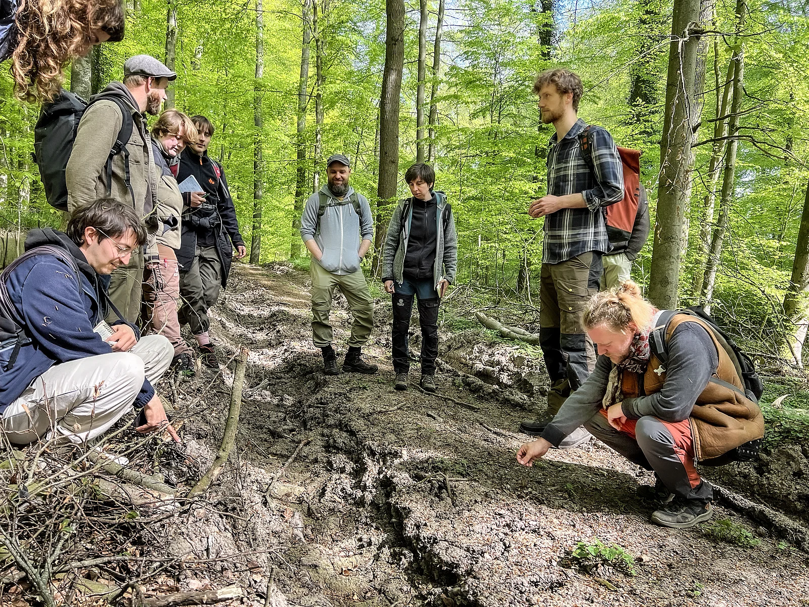 Studierende bei der Exkursion