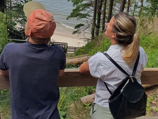 Vogelbeobachtung an der Steilküste